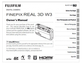 Potentieel last gerucht Manuals :: FinePix Series Manuals :: 3D Series :: Fujifilm Finepix Real 3D  W3 Manual