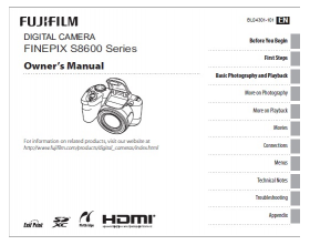 Of anders Productie Wanten Manuals :: FinePix Series Manuals :: S/HS Series :: Fujifilm Finepix S8600  Series Manual